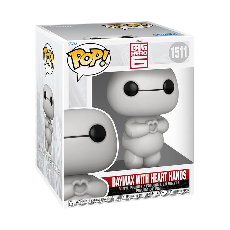 Funko POP! Super Big Hero 6 Baymax with Heart Hands 6" Vinyl Figure (#1511) - Multi-Color