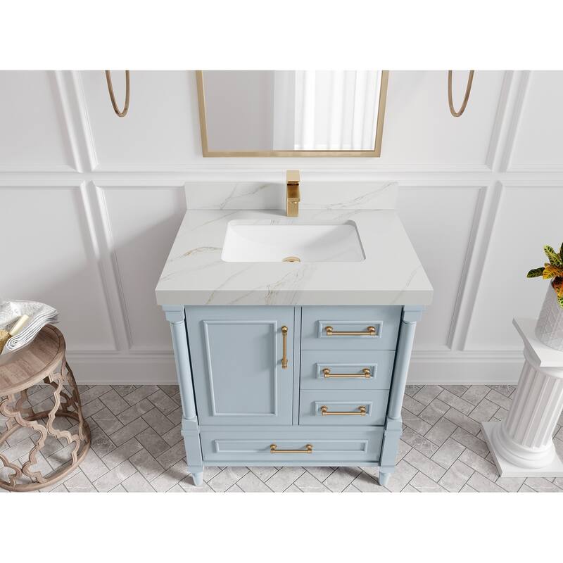 Willow Collections 30 in. W x 22 in. D Aberdeen Single Sink Bathroom Vanity with Countertop