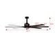 preview thumbnail 13 of 11, 72-Inch Ceiling Fan with Dual-Tone Blades and Reversible Motor