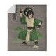 preview thumbnail 1 of 28, Nickelodeon Avatar The Last Airbender Silk Touch Sherpa Throw Blanket 50x60 inches - Toph Pose