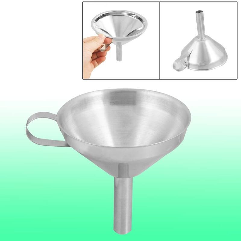 4.1" Diameter Laboratory Measurer Stainless Steel Funnel - Silver Tone