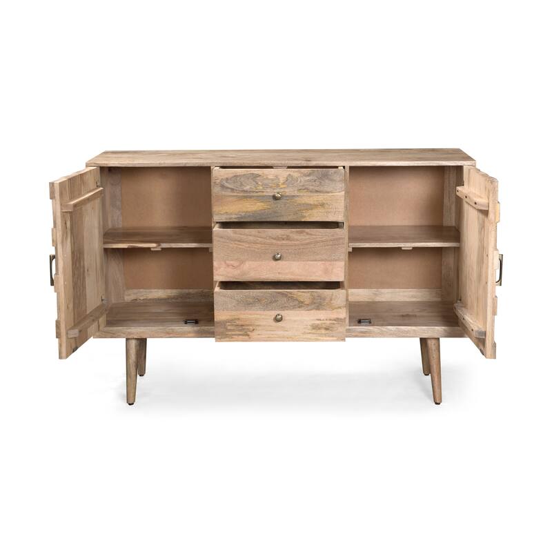 2-Door Sideboard with 3 Drawers - ModernLarge Storage Cabinet for Living Room, Hallway, Dining