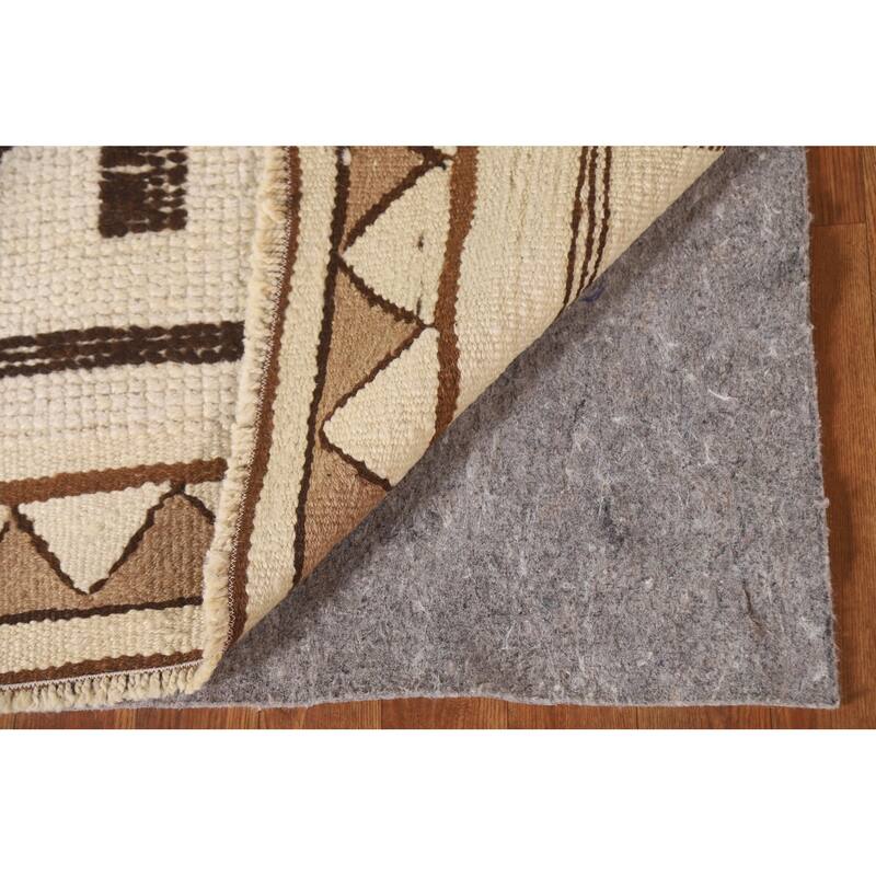 Vegetable Dye Anatolian Turkish Runner Rug Handmade Wool Carpet - 3'1"x 12'2"