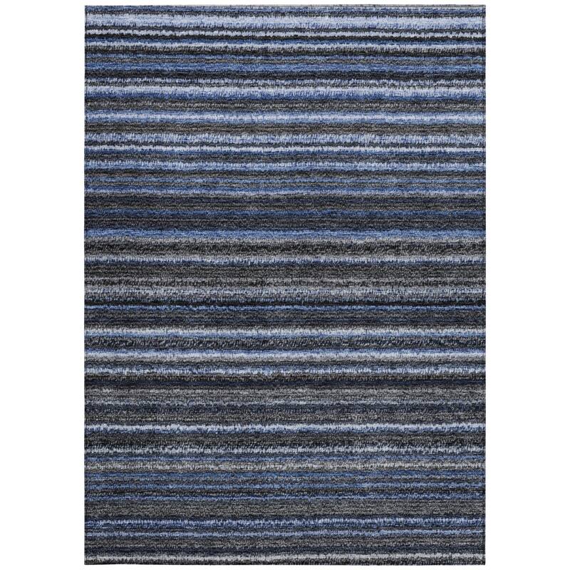 HomeRoots Striped Transitional Rectangle Outdoor Rug