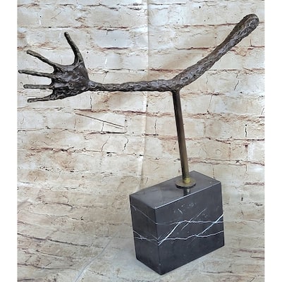 Thin Hand La Main By Alberto Giacometti Bronze Statue Sculpture Figure Brutalism 16 Inches X 18 Inches