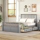 preview thumbnail 17 of 24, Full Wood Platform Bed with Drawers - Classic Pine Wood Construction