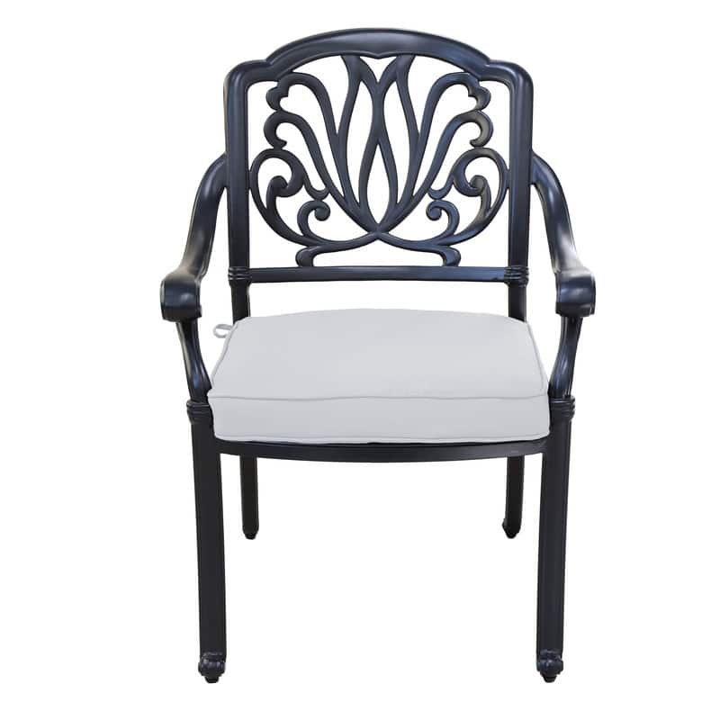 Saybrook Powder-coated Aluminum Arm Chair with Cushion, Set of 2