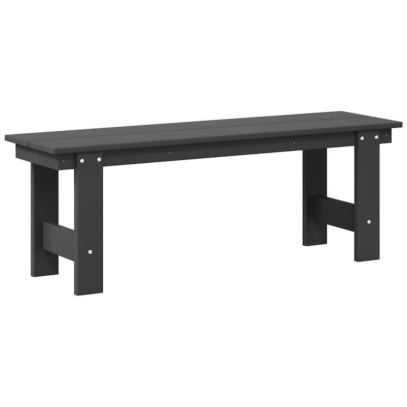 Polytrends Shoreside Patio 48" Bench - Gray