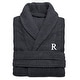 preview thumbnail 11 of 26, Authentic Hotel and Spa Turkish Cotton Charcoal Monogrammed Unisex Bath Robe L/XL - R