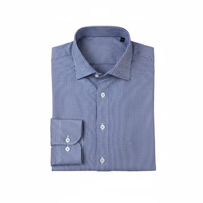 Nautica Men's Wrinkle-Resistant Gingham Performance Dress Shirt - Slim Fit