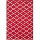 preview thumbnail 84 of 101, SAFAVIEH Handmade Chatham Carlota Modern Moroccan Wool Rug 4' x 6' - Red/Ivory - Rectangle