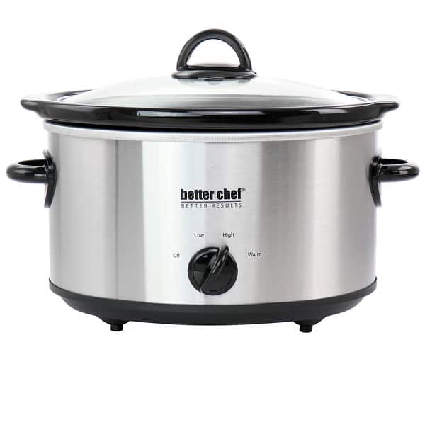 KitchenAid 6-Quart Stainless Steel Oval Slow Cooker at