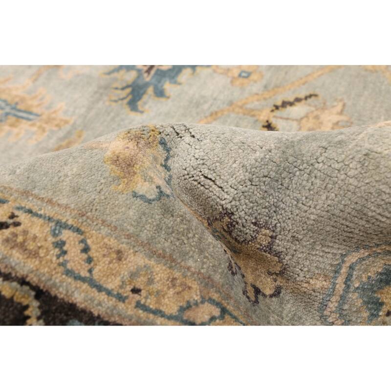 ECARPETGALLERY Hand-knotted Finest Agra Jaipur Teal Wool Rug - 7'9 x 9'7