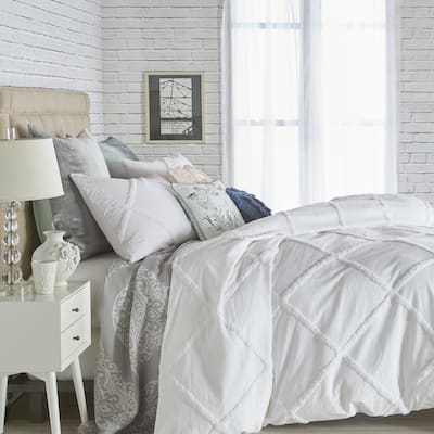 Porch & Den Norris Lattice Cotton Duvet Cover