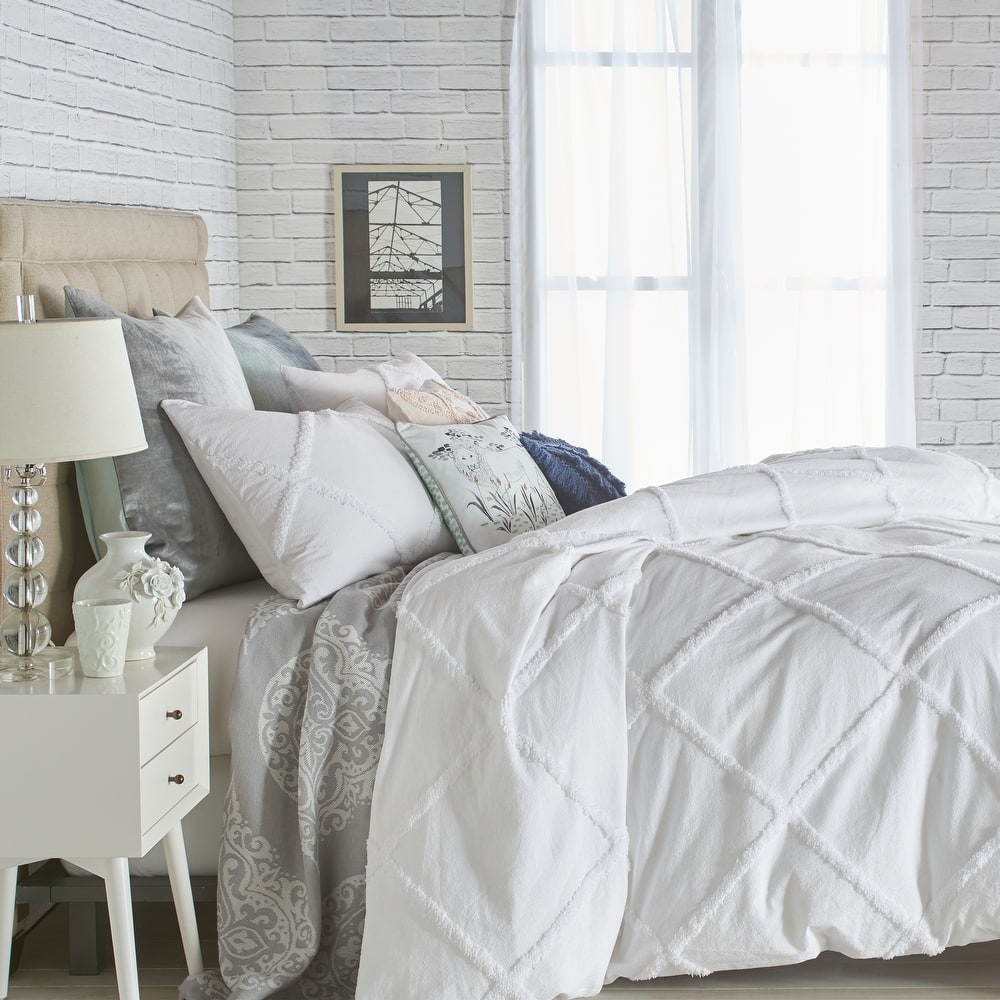 Porch & Den Norris Lattice Cotton Duvet Cover