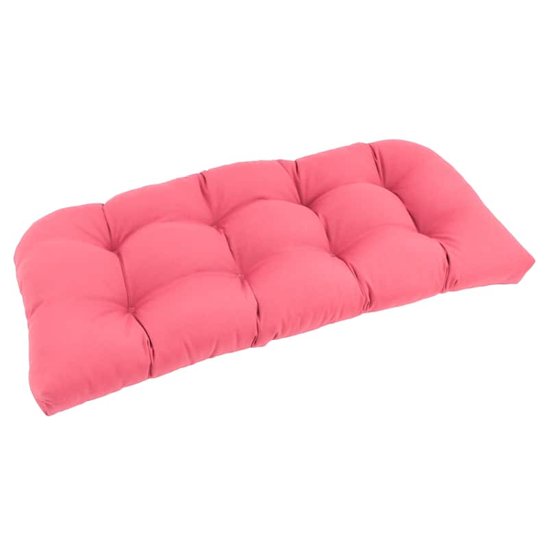 42-inch by 19-inch Twill Rounded Back Bench/Loveseat Cushion - 42 x 19 - Bery Berry