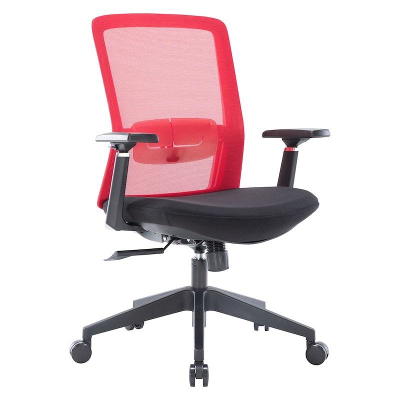 Modern Office Task Chair - Adjustable Armrests, Ergonomic Design, Swivel Chair