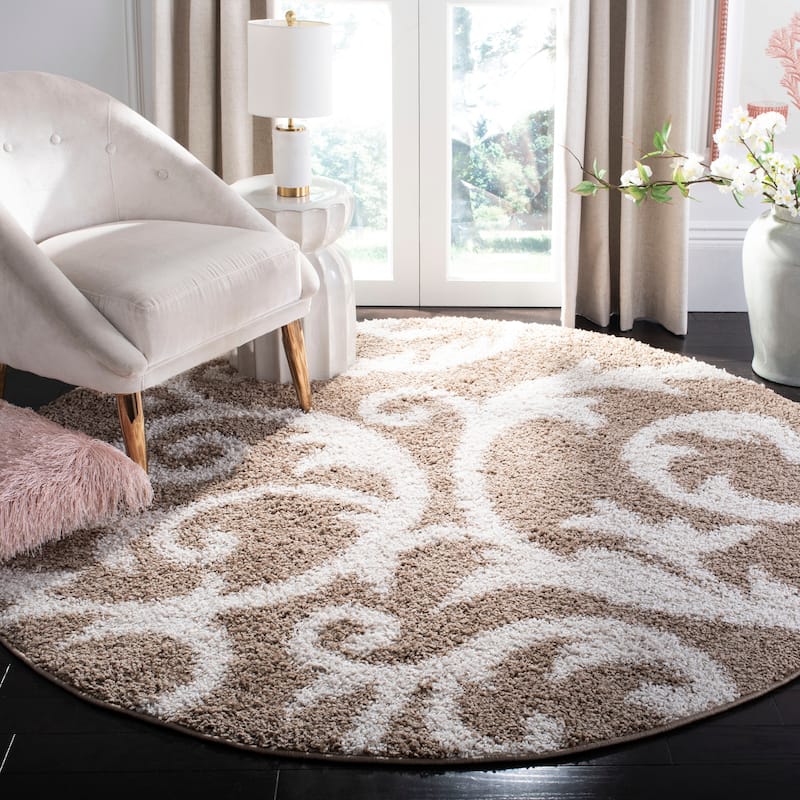 SAFAVIEH New Nadine Shag Grozda Scroll Rug