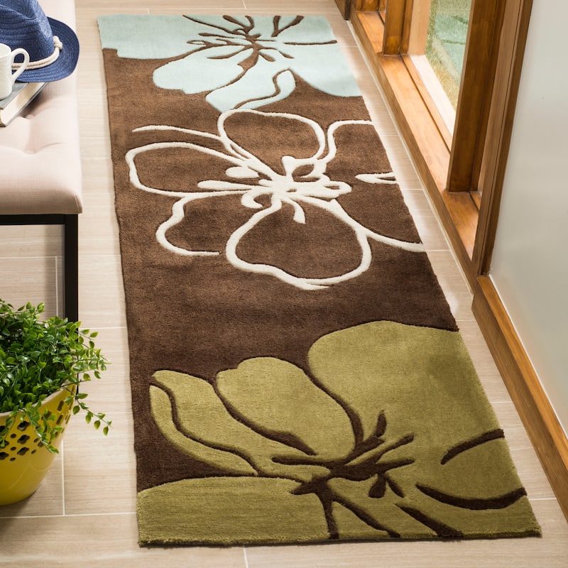 SAFAVIEH Handmade Modern Art Zakira Modern Polyester Rug