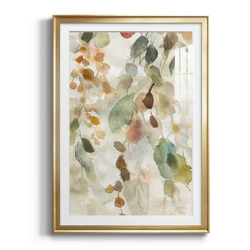 Cascading Nature I Premium Framed Print - Ready to Hang - 22.5X30.5 - Gold