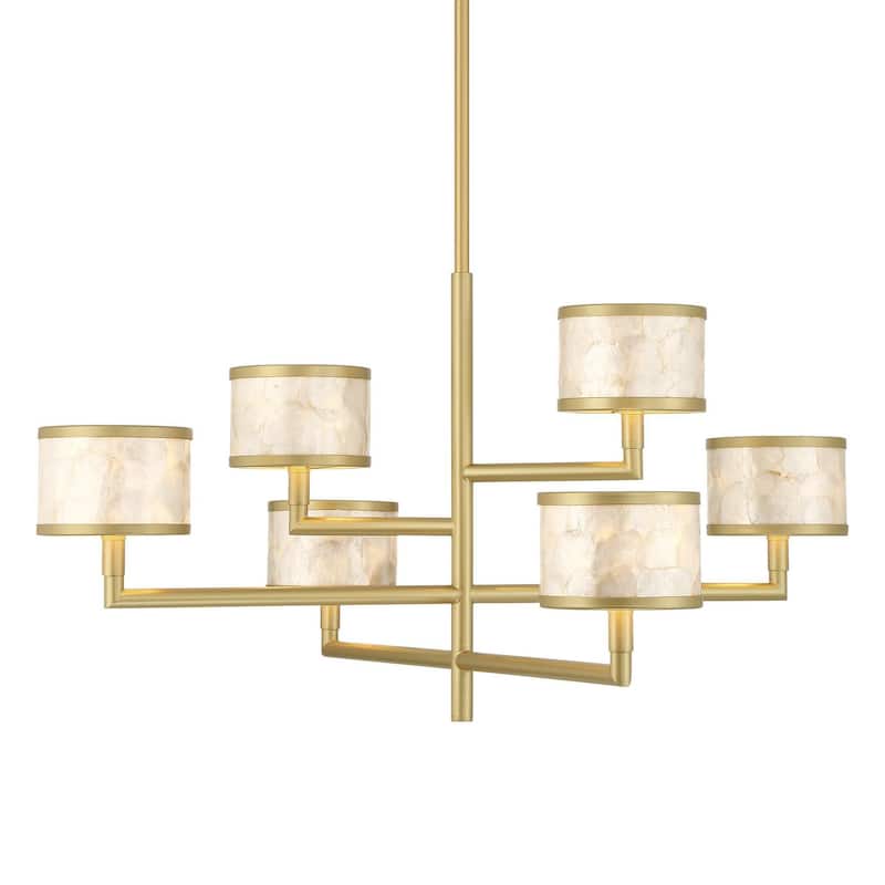 Savoy House 1-6492-6 Mariquita 6 Light 34" Wide Chandelier - Spun Gold