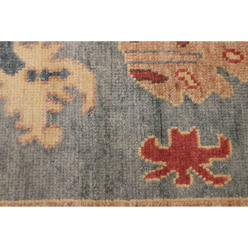ECARPETGALLERY Hand-knotted Modern Oushak Light Denim Blue Wool Rug - 8'1 x 10'0