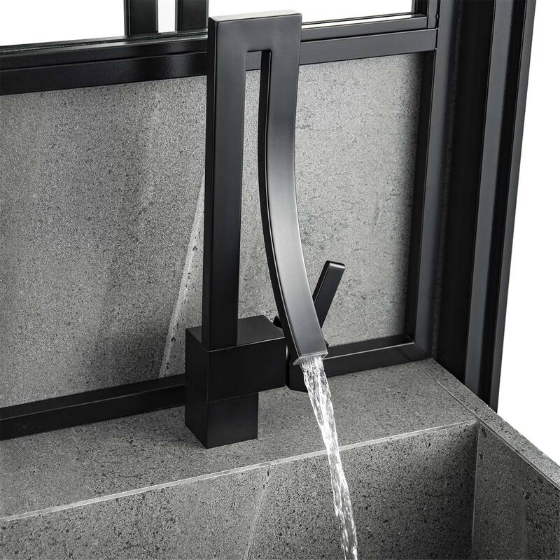 Single Handle Bathroom Faucet Waterfall Single Hole Bathroom Sink Faucet Modern Basin Vanity Faucets With Valve