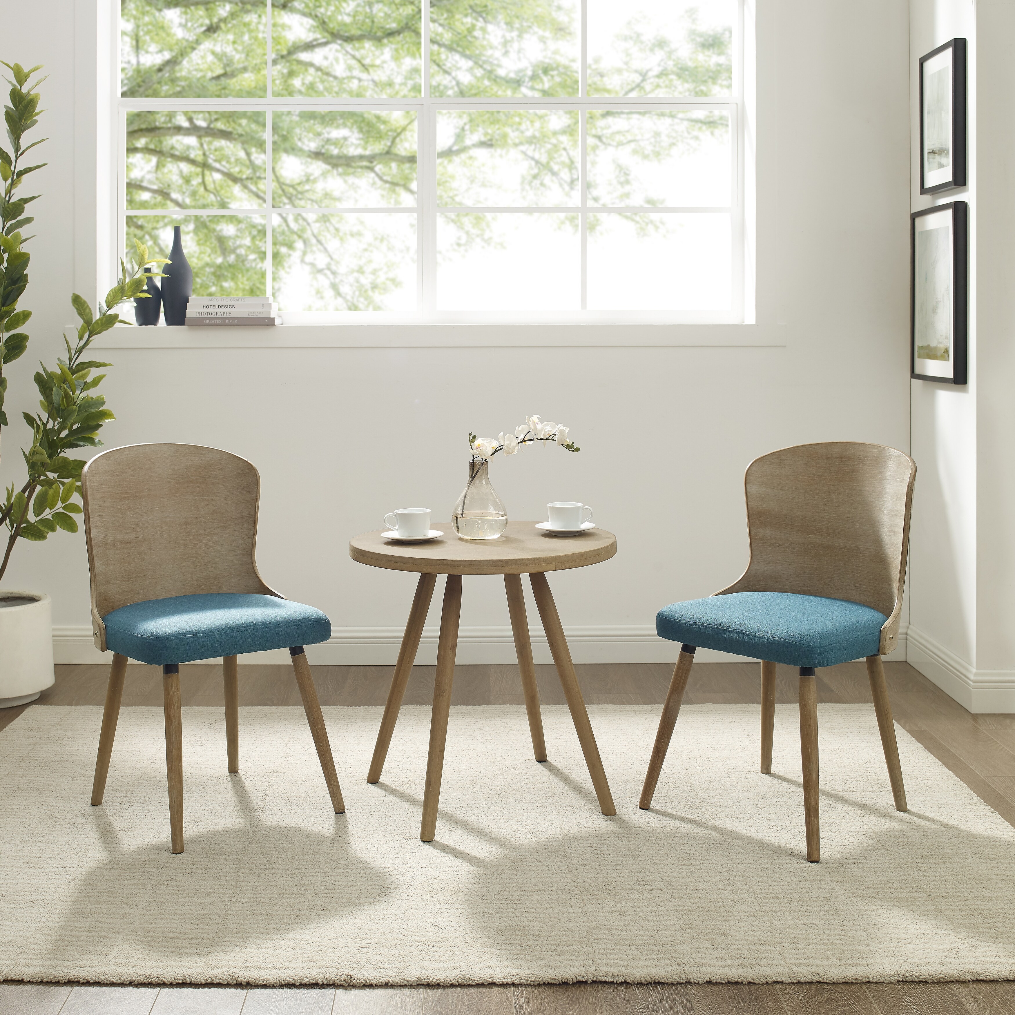 Corvus Calvados Mid century Modern Dining Chairs Set of 2