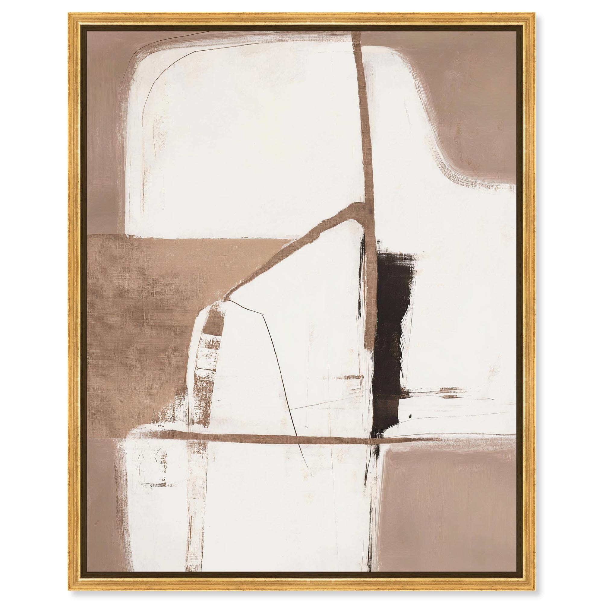 Reclining Form II Brown Decor Framed Canvas Print by Art Remedy