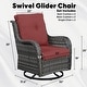 preview thumbnail 81 of 82, Gymojoy 3-Piece Rattan Wicker Rocking Swivel Chair Set with Table