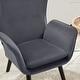 preview thumbnail 49 of 92, Upholstered Wingback Armchair Leisure Accent Chair, Single - 40.55" H x 28.34" W x 33.1" D