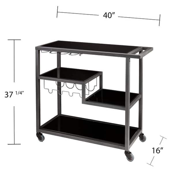 Holly & Martin White Metal Base with Glass Top Kitchen Cart (16-in x 40-in x 37.25-in) Holly & Martin White Metal Base with Glass Top Kitchen Cart (16-in x 40-in x 37.25-in)
