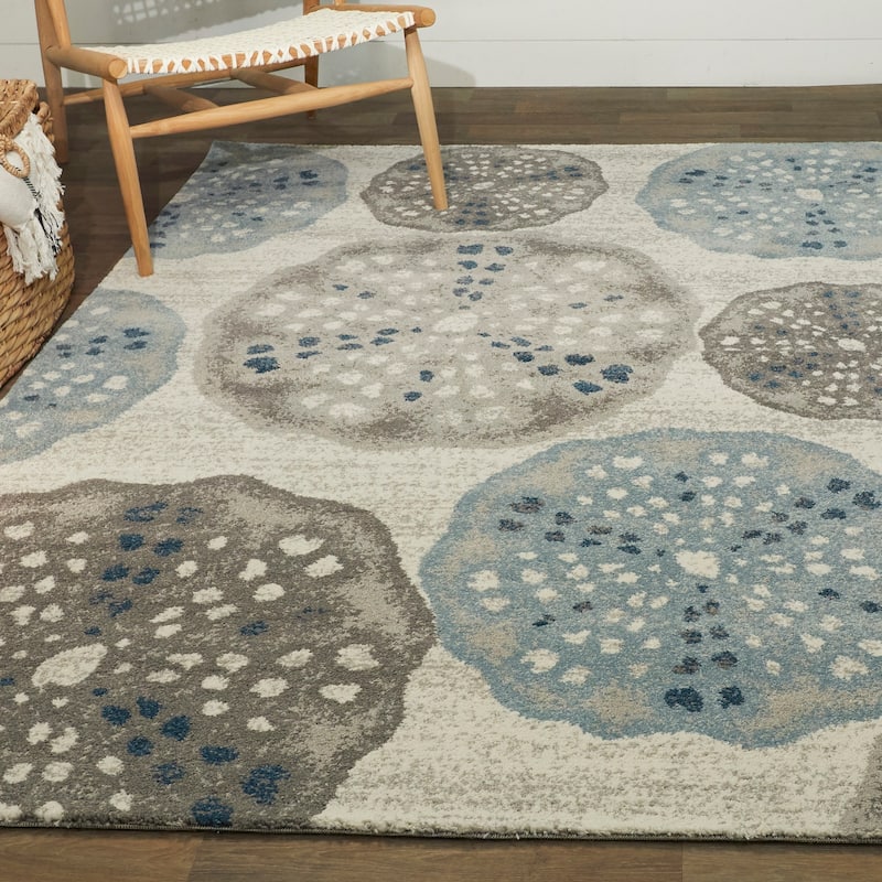 York Coastal Area Rug - 5'3" x 7' - 5'3" x 7' - Taupe - Rectangle