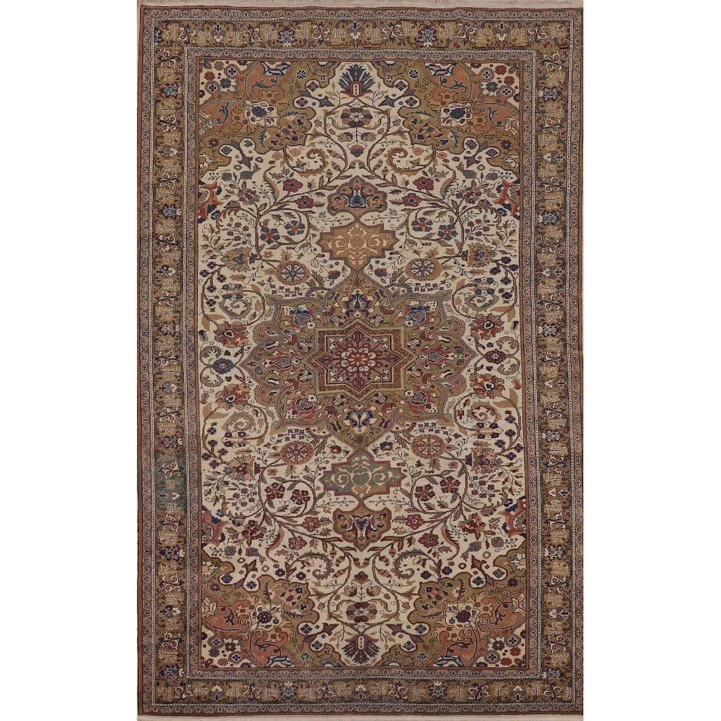 Anatolian Vintage Area Rug Handmade Living Room Wool Carpet - 6'9" X 10'3"