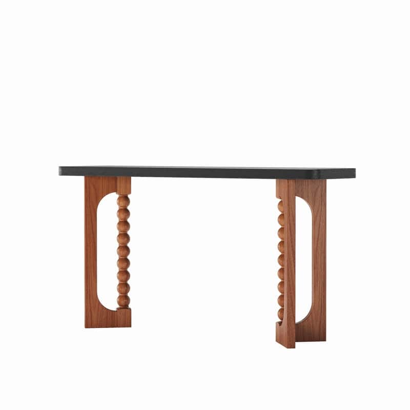 59 Inch Narrow Console Table, Wood Sofa Table Behind Couch Table for Hallway, Living Room