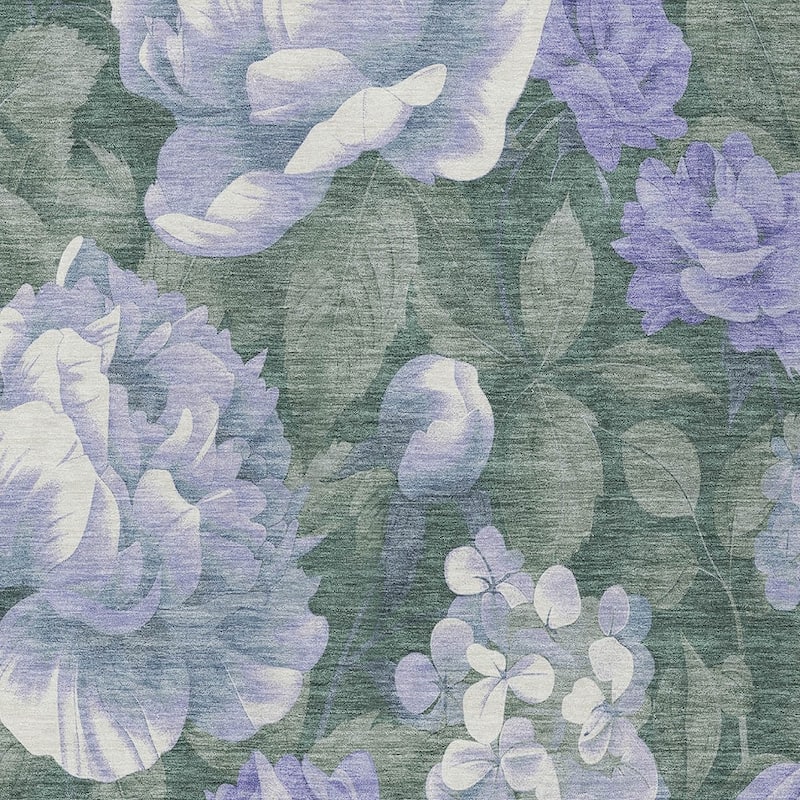 HomeRoots Floral Transitional Rectangle Outdoor Rug