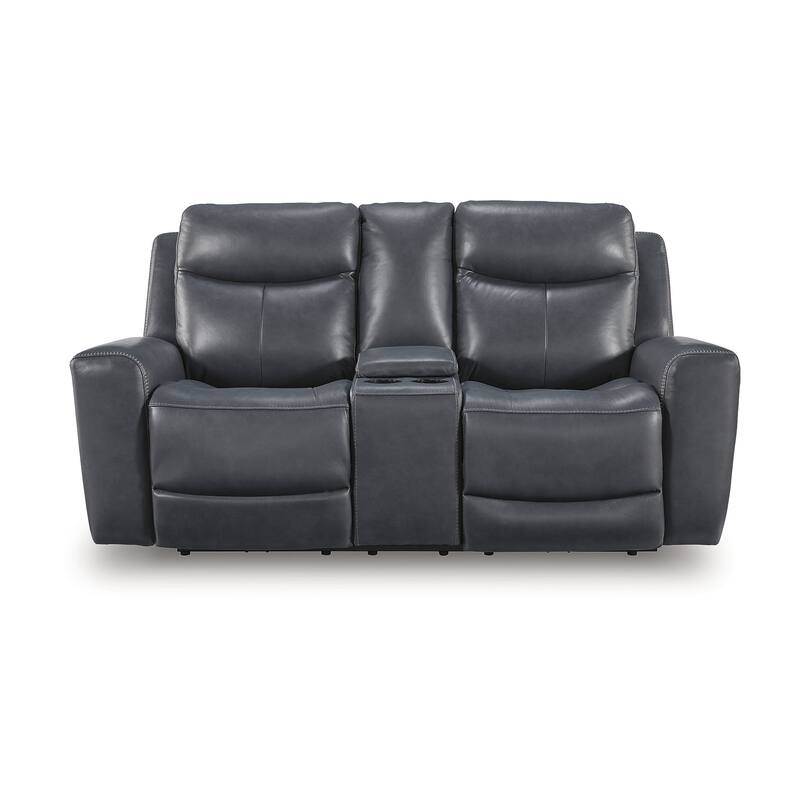 Signature Design by Ashley Mighty Moves Gray Power Reclining Loveseat - 78" W x 40" D x 42" H