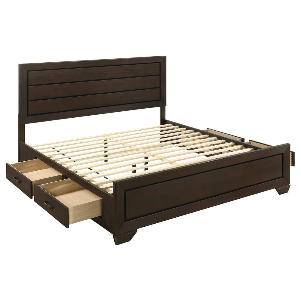Kauffman Transitional Wood Storage Panel Bed