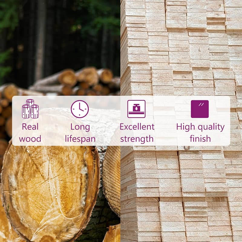 vidaXL Coffee Table Brown Solid pine wood 43.3 in x 19.7 in x 11.8 in - 19.7 in x 43.3 in x 11.8 in