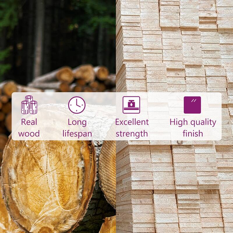 vidaXL Patio Furniture Outdoor Sectional Set with Cushions Solid Wood Pine