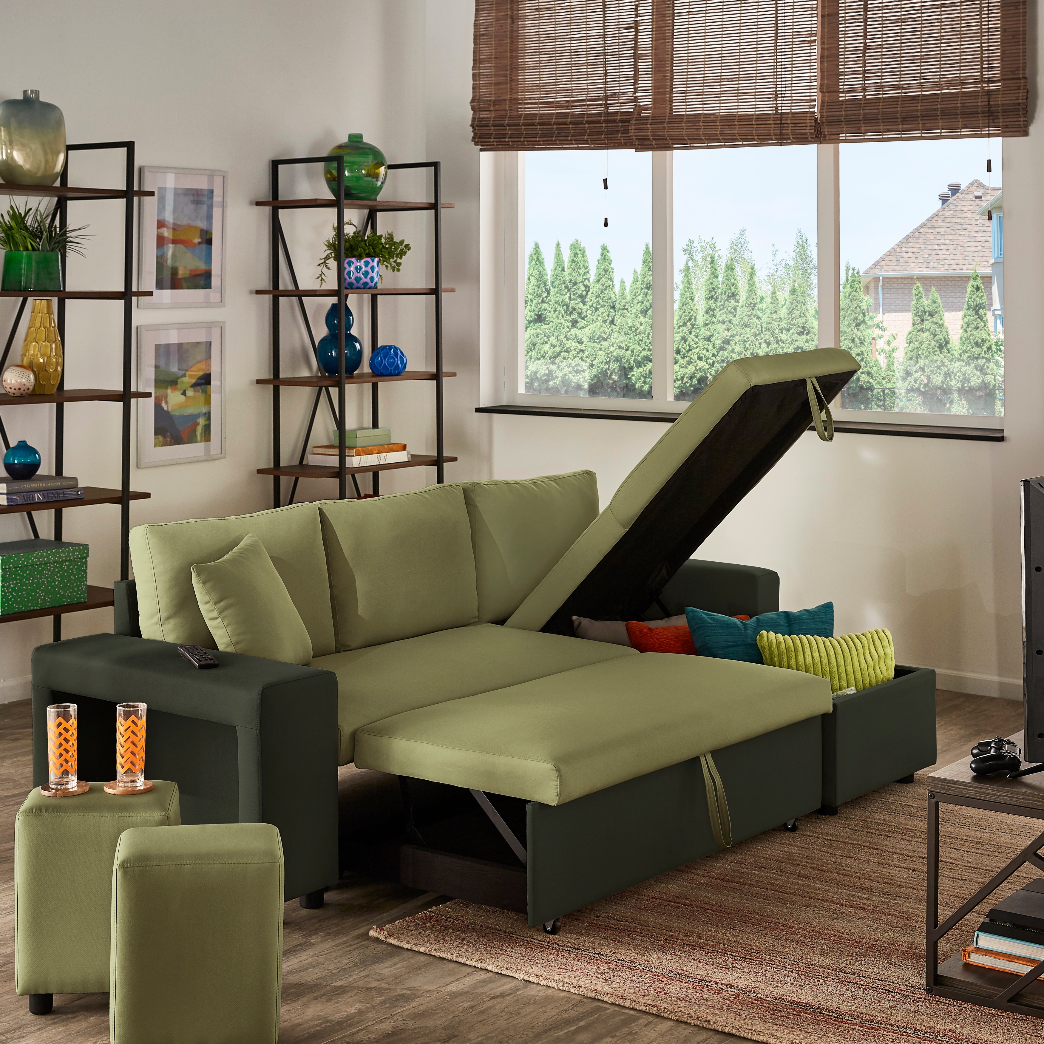 Lorca two shop tone convertible sofa