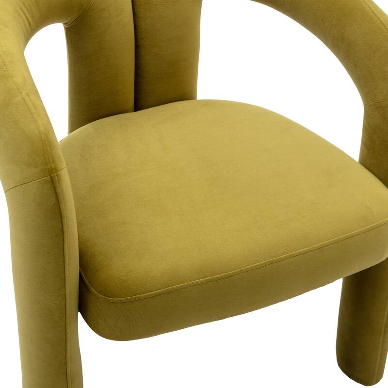Olive 25.2" Accent Chair with Curved Backrest (Set of 2)