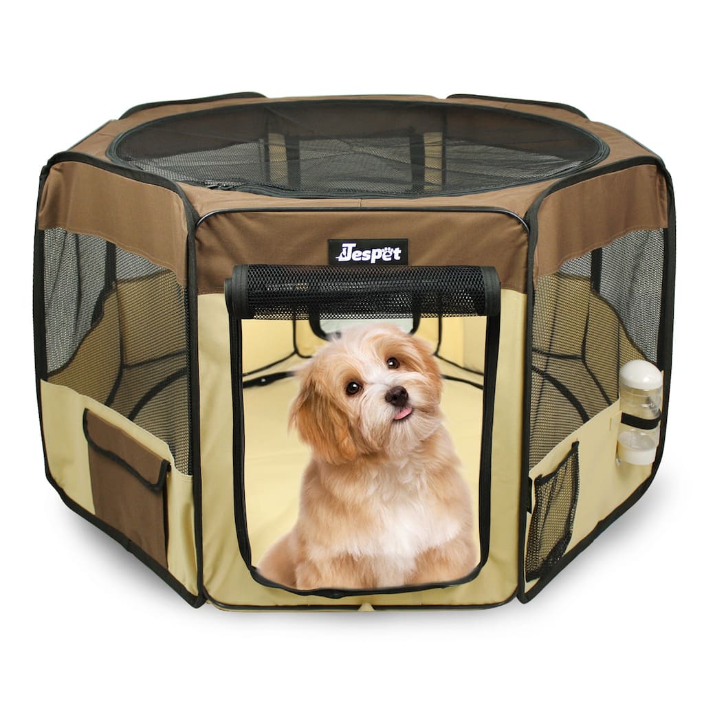 Jespet Soft-Sided Folding Dog & Cat Playpen