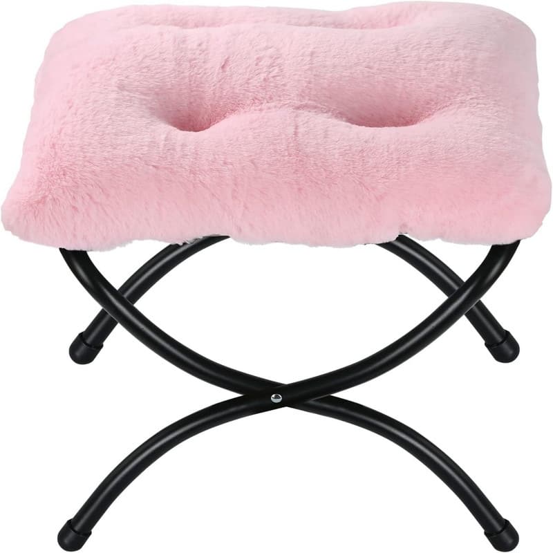 Upholstered Morden Folding Footstool for Home