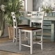 preview thumbnail 9 of 15, Jonah Farmhouse Wood Ladder Back Counter Height Chairs by Furniture of America (Set of 2)