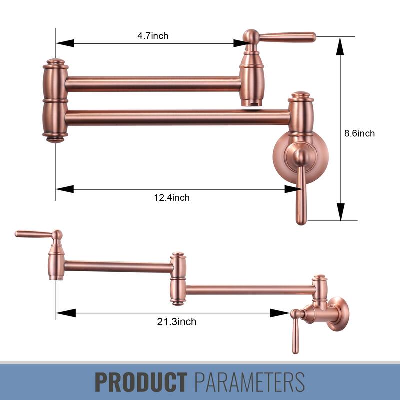 WOWOW Vintage Pot Filler Folding Kitchen Faucet