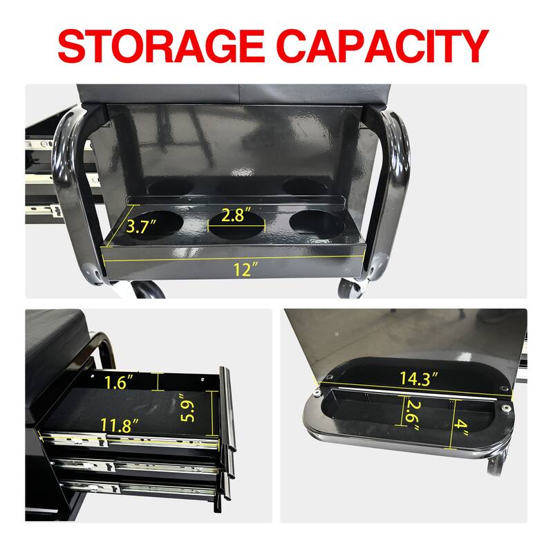 Heavy Duty Tool Cart with 360 Degree Swivel Wheels