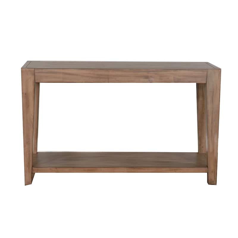 Yael Sofa Table, Tapered Legs, 50 Inch Rectangular Top, Light Brown