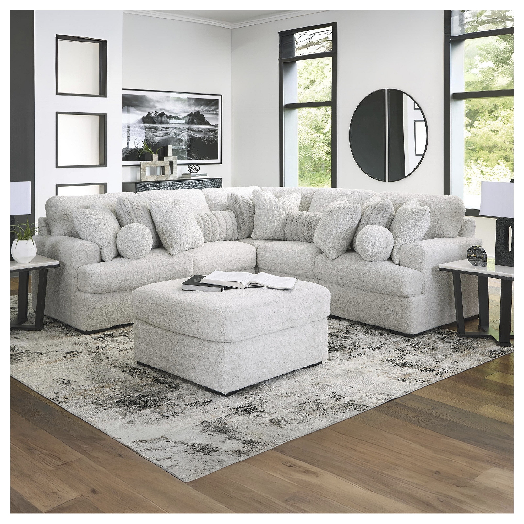 Signature Design by Ashley Snodoodle Gray 5-Piece Sectional - 111" W x 111" D x 40" H