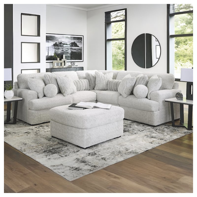 Signature Design by Ashley Snodoodle Gray 5-Piece Sectional - 111" W x 111" D x 40" H - Gray - Symmetrical